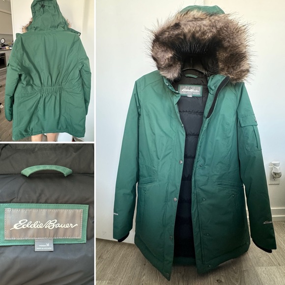 Winter Jacket Eddie Bauer, green, size M - Picture 1 of 4